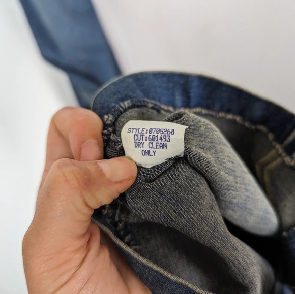 VINTAGE Y2K Single sz. 10 Lace Up Hem Flare Bell Bottom Jeans Bratz Spice Girls - Picture 13 of 14